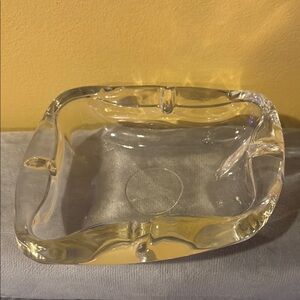 Elegant Clear Glass MCM Ashtray Anchor Hocking